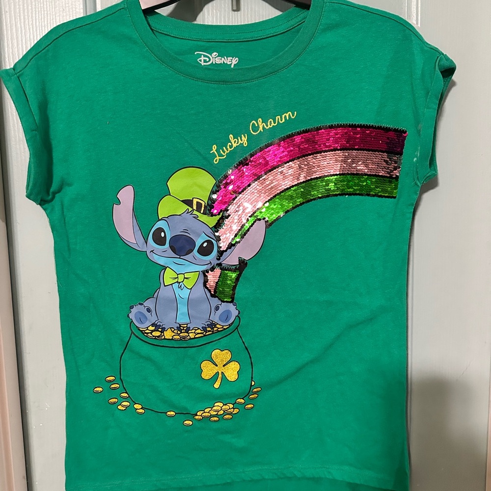 Disney Green Lucky Charm Stitch T-Shirt